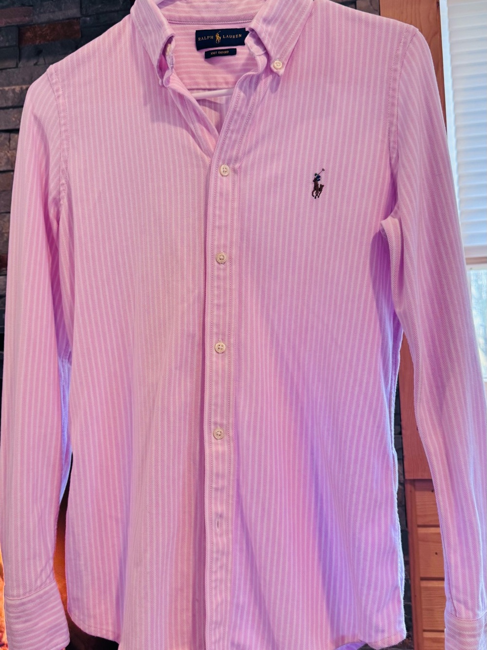 Ralph Lauren Pink Striped Button-Down Shirt